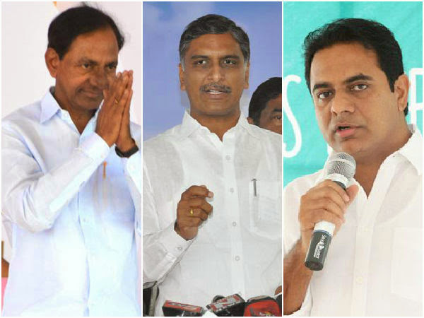 కేసీఆర్, కేటీఆర్, హరీశ్‌పై..