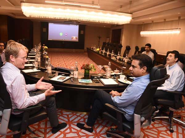 Telangana IT minister meets Whatsapp CEO Chris Daniels in Hyderabad