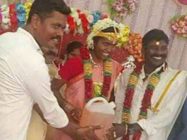 Frinds gift petrol to groom as wedding gift in Tamil Nadu