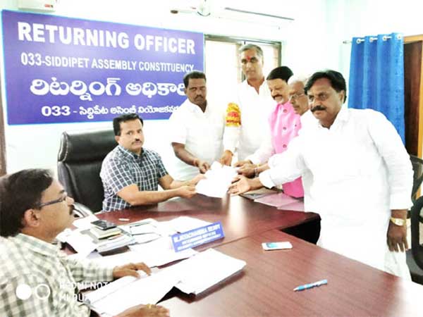 kcr and harishrao filed nominations kcr and harishrao filed nominations