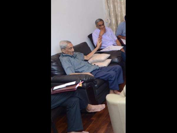 Goa CM Manohar Parrikars photos circulating in social media.