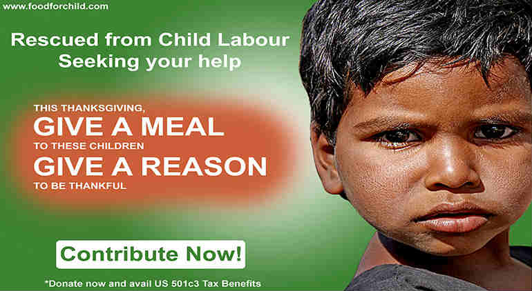 Help children by contributing to Annamrita programme