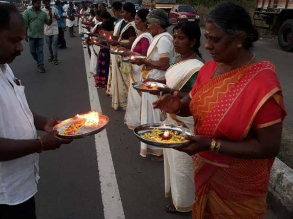 జ్యోతులతో నిరసన.. 750 కిలోమీటర్లు