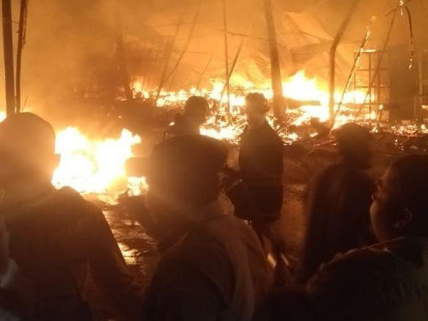 Fire accident in Nampally Exibition Ground