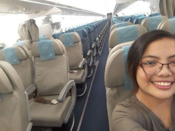 విమానంలో ఒక్కరే ప్రయాణికురాలు
