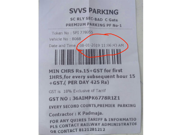 Excited from the Secunderabad Railway Station..!! The contractors collecting huge amount on the name of parking..!! Excited from the Secunderabad Railway Station..!! The contractors collecting huge amount on the name of parking..!!