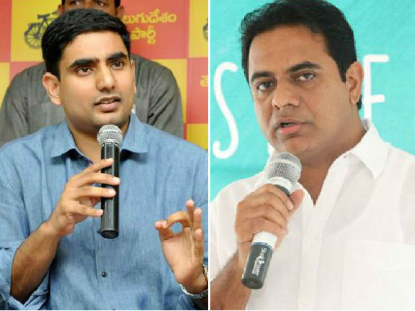 కేటీఆర్ పైన లోకేష్ కేటీఆర్ పైన లోకేష్