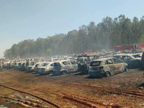 Bengaluru Airshow : How did fire engulf in the parking lot