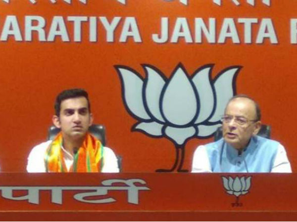 Ex-cricketer Gautam Gambhir begins political innings with BJP