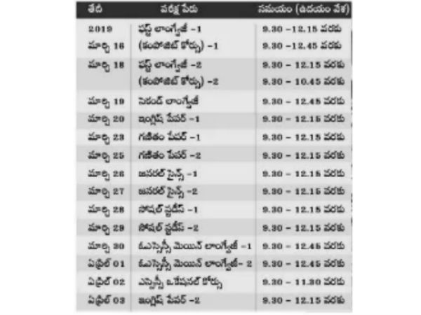 ssc annual exam date midify .. april 3rd english paper-2