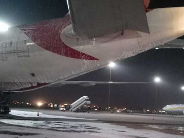 Air India flight to San Francisco catches fire at Delhi airport Air India flight to San Francisco catches fire at Delhi airport