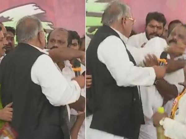 వీహెచ్ పై చేయి చేసుకున్న కాంగ్రెస్ పార్టీ నేత