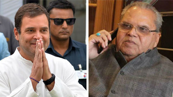 సత్యపాల్‌ మాలిక్ ,రాహుల్ మధ్య మాటల యుద్దం,