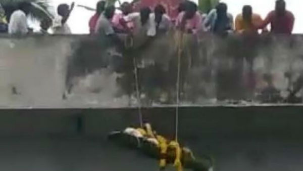 బ్రిడ్జి పై నుంచి మృతదేహం కిందకు దించి.. అంతిమ సంస్కారాలు..!