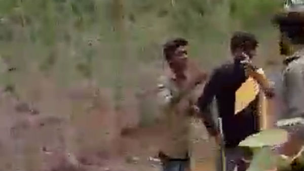 two youth teasing girl.. girl parents attack the youth