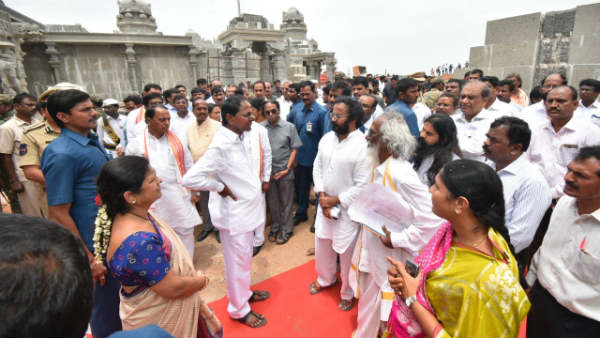  యాదాద్రిలో మహా సుదర్శన యాగ సంకల్పం చేసుకున్న కేసీఆర్ .. నేడు స్థల పరిశీలన 