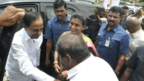 రోజా నివాసంలో కేసీఆర్ కుటుంబం..