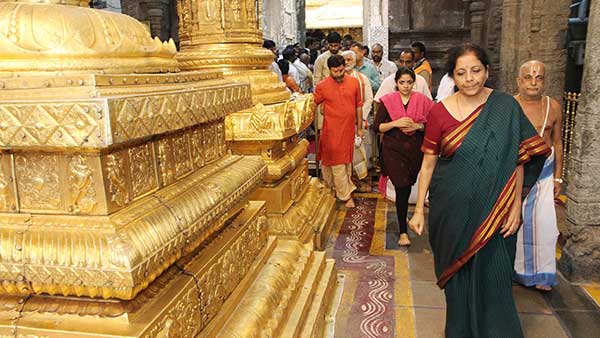 Union Minister Nirmala Sitaraman offered prayers to Lord Balaji in Tirumala