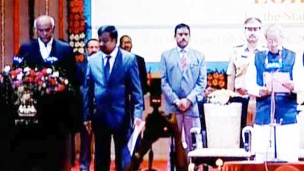 Justice P Lakshman Reddy took oath as Lokayukta of Andhra Pradesh Justice P Lakshman Reddy took oath as Lokayukta of Andhra Pradesh