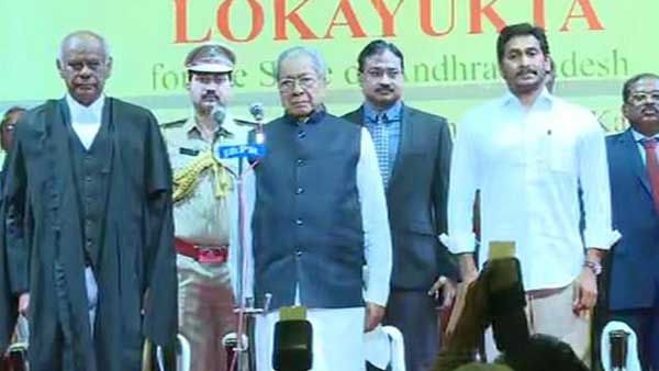 Justice P Lakshman Reddy took oath as Lokayukta of Andhra Pradesh Justice P Lakshman Reddy took oath as Lokayukta of Andhra Pradesh