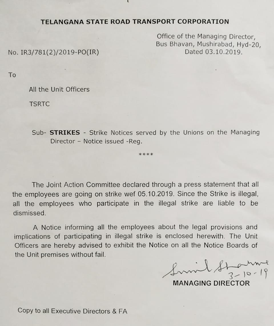 rtc union leaders, ias committee members Negotiations once again fail