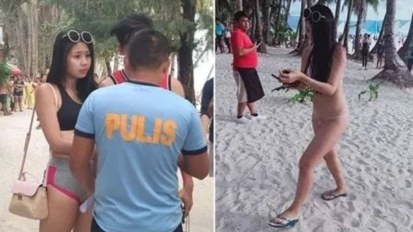 Taiwanese tourist fined for bikini wearing in Philippines beach Taiwanese tourist fined for bikini wearing in Philippines beach