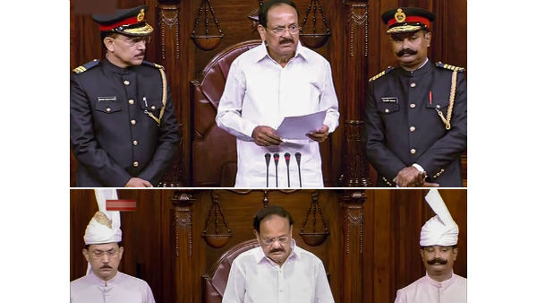 criticism on Rajya Sabha marshals new uniform ... Chairman M Venkaiah Naidu ordered for review criticism on Rajya Sabha marshals new uniform ... Chairman M Venkaiah Naidu ordered for review