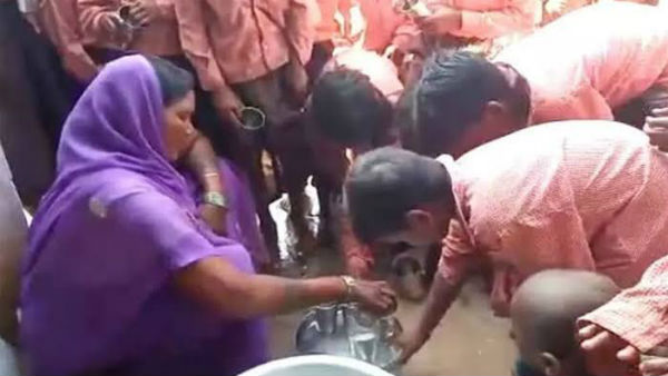 One litre milk diluted with bucket full of water served to 80 students under mid day meal scheme Uttar Pradesh school One litre milk diluted with bucket full of water served to 80 students under mid day meal scheme Uttar Pradesh school