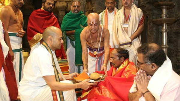 ISRO Chiarman K Sivan visits Tirumala on Tuesday and offers prayers to Lord Balaji