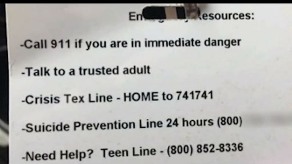 School girl calls Suicide hotline, but ends up getting connected to sex hotline