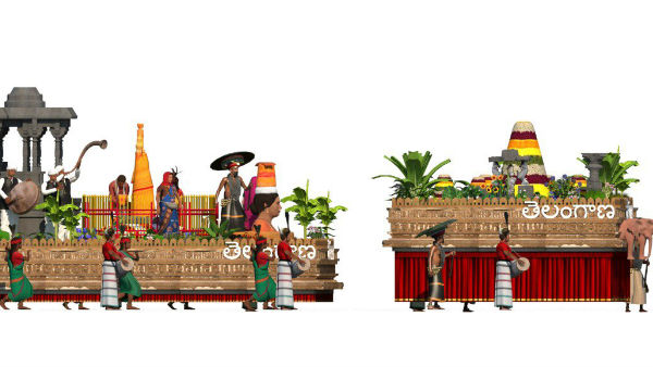 శకటాల ప్రదర్శన..