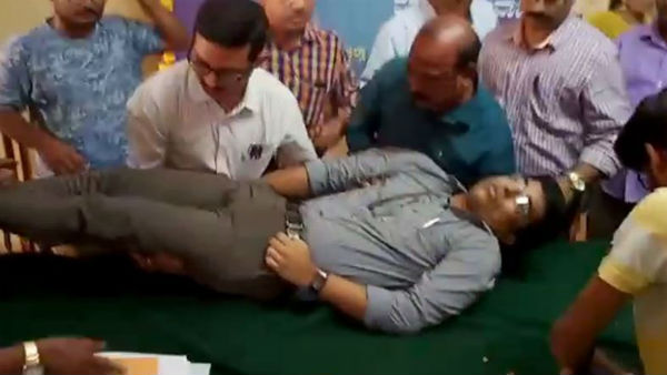 Karnataka: Uttara Kannada DC Harish Kumar unconscious on the dias 