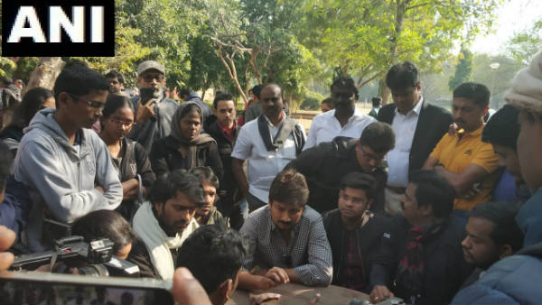 DMK youth wing leader Tamil actor Udhayanidhi Stalin met and interacted with students in JNU