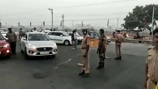 పోలీసులతో వాహనదారుల వాగ్వాదం..