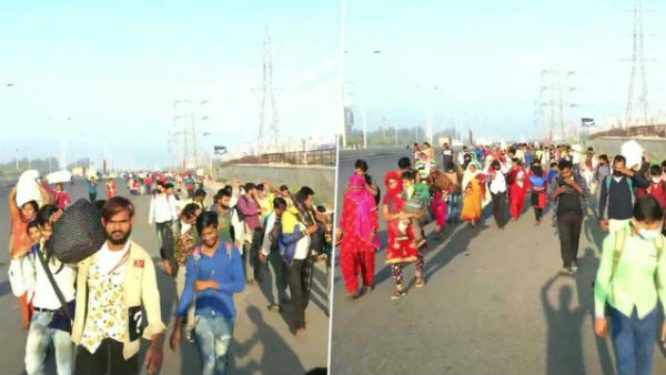  వందల కిలోమీటర్లు కాలినడకన స్వస్థలాలకు పయనం 