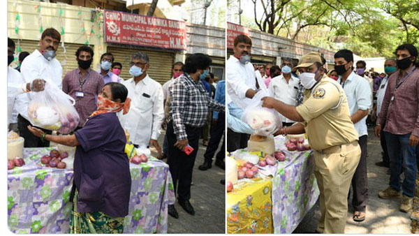 నిరుపేదలకు ఉచితంగా నిత్యావసర సరుకులు.. నిరుపేదలకు ఉచితంగా నిత్యావసర సరుకులు..