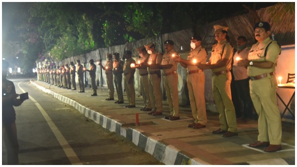 కరోనాపై యుద్దం.. విధి నిర్వహణలో పోలీసులు సైతం..