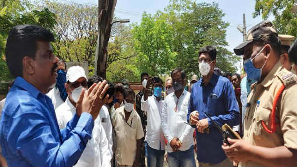 MP Gorantla Madhav requested the police to leave the vehicles MP Gorantla Madhav requested the police to leave the vehicles
