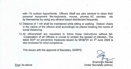 new norms to central government employees..