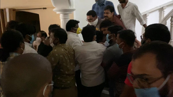 POWER STAR movie row: alleged janasena activists attack ram gopal varmas office