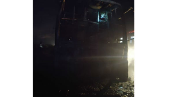 Karnataka: 5 charred to death after private bus catches fire in Chitradurga district