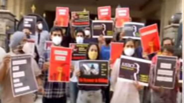 వి వాంట్ జస్టిస్... చందానగర్‌లో నిరసన... 