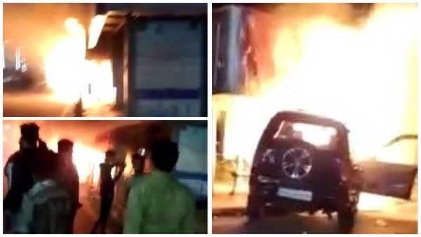 ఇంతలో కారు దగ్ధం... ఇంతలో కారు దగ్ధం...