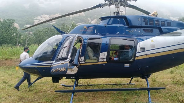 Narrow escape for jeweller family as helicopter makes emergency landing enroute Tirupati
