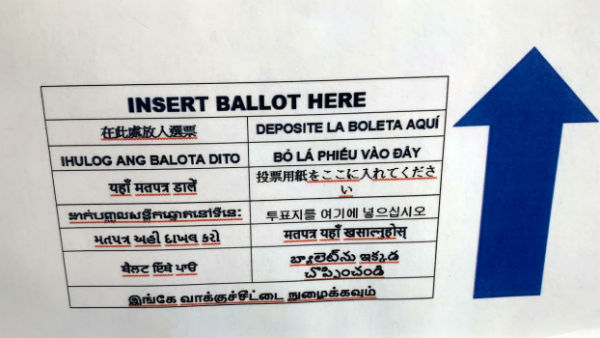 us election ballot papers also printed in telugu for the convenience of voters us election ballot papers also printed in telugu for the convenience of voters