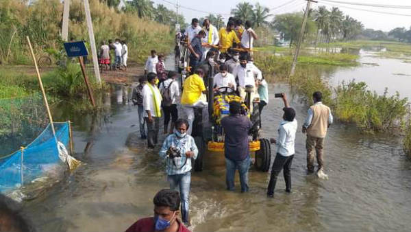  TDP leader Nara Lokesh narrowly escapes in accident in West Godavari district