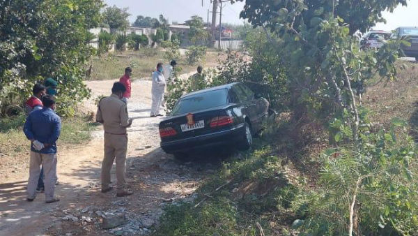 Himachal Pradesh Governor Bandaru Dattathreya escaped from a car accident