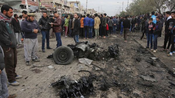 suicide bombing killed several people on a commercial street in Baghdad suicide bombing killed several people on a commercial street in Baghdad