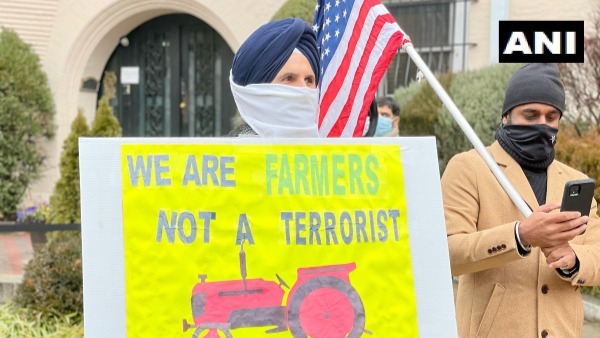 Khalistan supporters held a protest outside the Indian embassy in Washington DC 