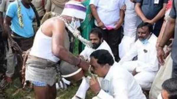 telangana ministers drinks kallu